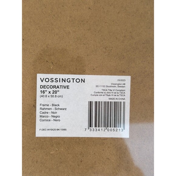 Vossington 16x20 Black Picture Frame - Plexiglass Craft Supply for Art & Photos - Picture 10 of 12